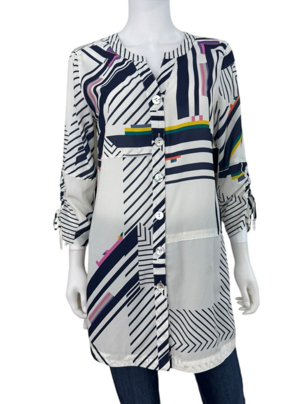 JOHN MARK NWT Color Collage Button-Down Shirt Size S K0851